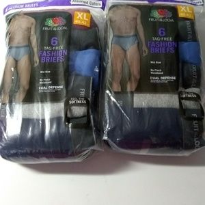 2 packs fruit of the loom fashion briefs 6 of Xl